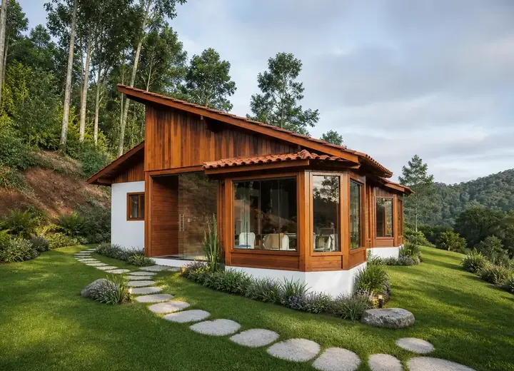 Casa de madeira para montanha e sítio no Espírito Santo