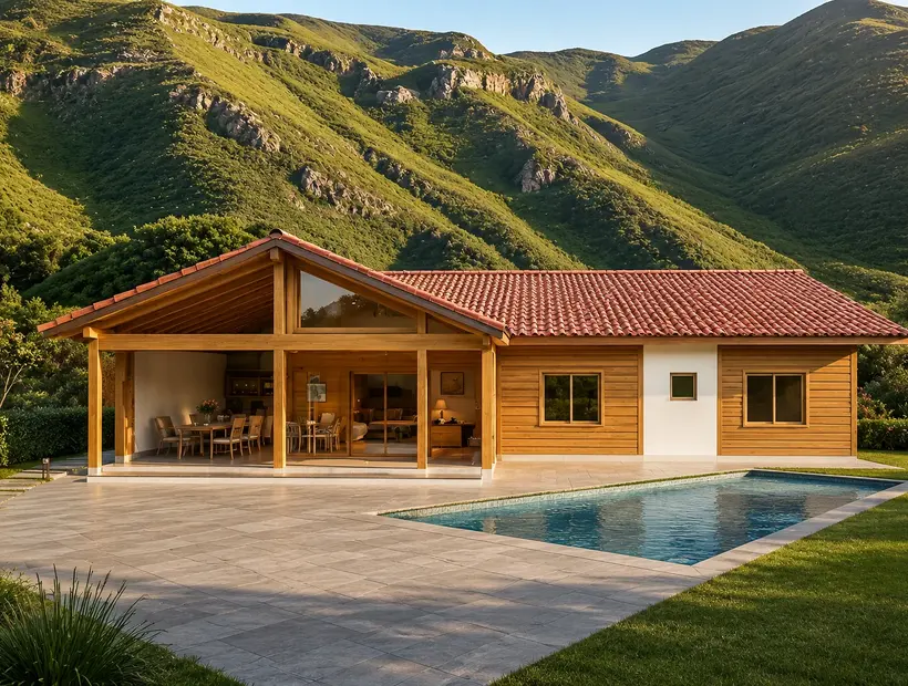 Casa de madeira para final de semana: praticidade sem abrir mão do conforto