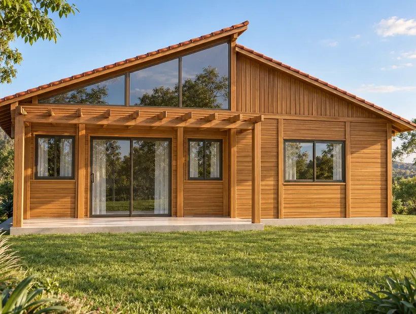 Parede de madeira, forro e acabamento: detalhes que mudam a casa
